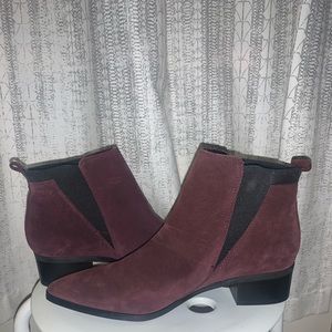 Marc Fisher Suede Bootie in Burgundy / Wine